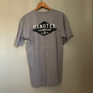 Hang Ten California Classic Mens T Shirt Medium Gray Crew Neck Short Sleeve Tee